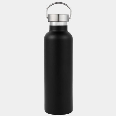 Black 24 Oz Insulated Stainless Steel Flask Thumbnail